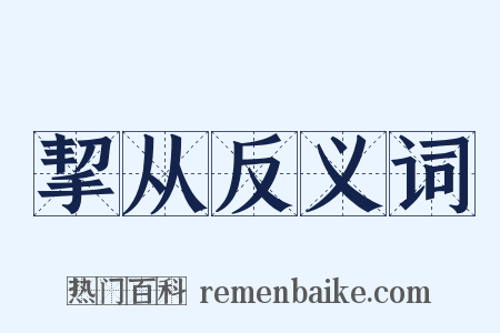 挈从反义词是什么意思的图片